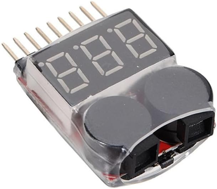RC Lipo Battery Low Voltage Alarm 1S-8S Buzzer Indicator Checker Tester LED for Lipo Life Limn Li-Ion Battery image number 5