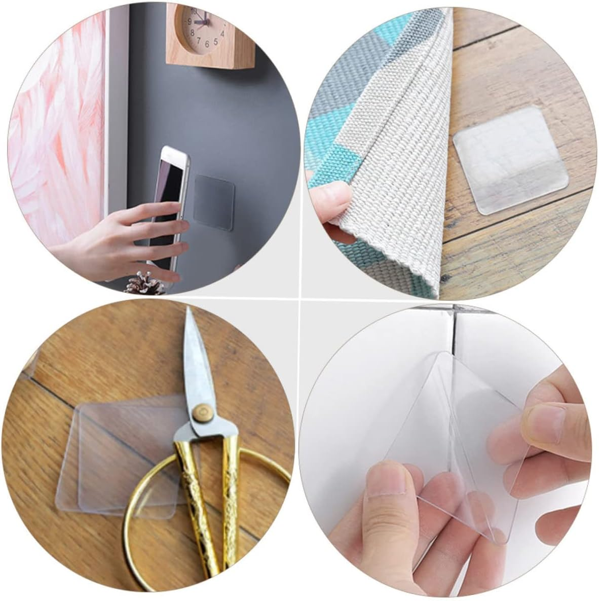 Operitacx 20Pcs Double Sided Transparent Adhesive Tape No-Trace Stickers for Home Office Car Easy to Use Mounting Tape for Photos Posters and Crafts image number 6