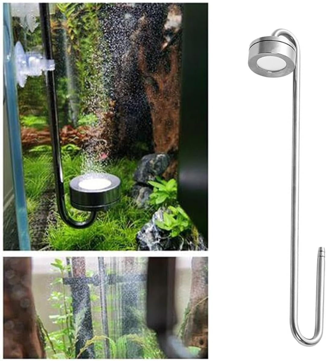 AIMALL Stainless Steel Aquarium CO2 Diffuser - Carbon Dioxide Atomizer for Aquatic Plant Growth image number 1