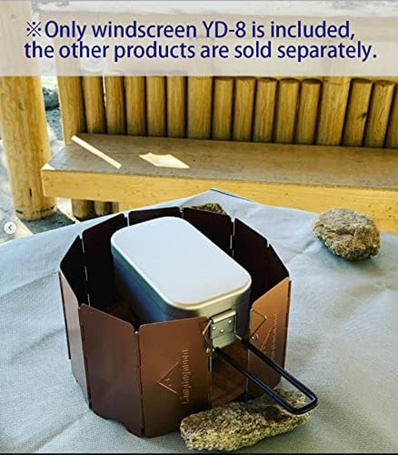 CAMPINGMOON 5.5 Inch High Camping Stove Windshield with Storage Box YD-8 - 8.66 Inch Height Yd-10 image number 6