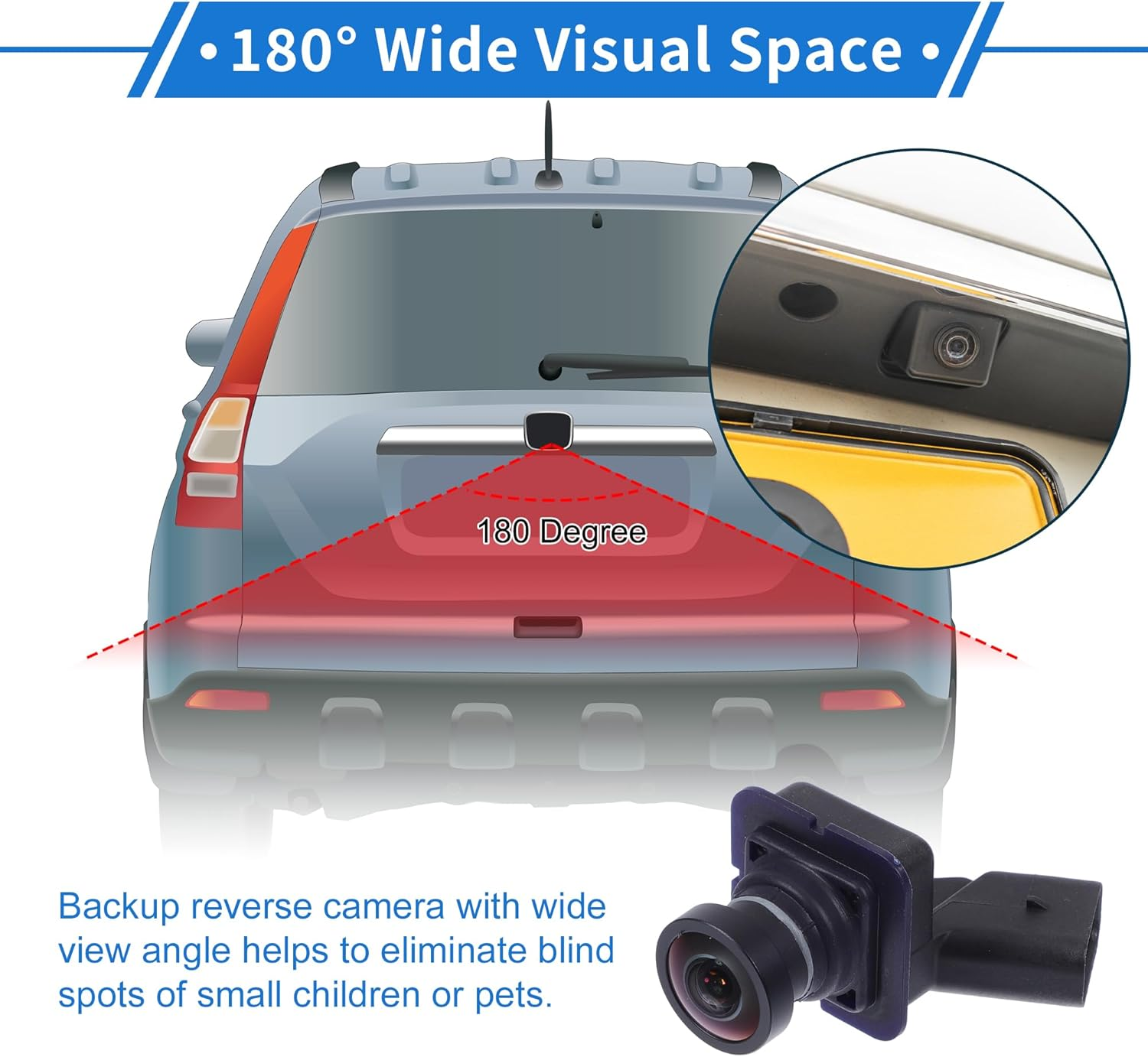 X AUTOHAUX 1 Pcs Rear View Camera for Ford Focus St/Sedan/Electric/Hatchback 2015-2018 License Plate Park Assist Camera Backup Reverse Camera image number 5