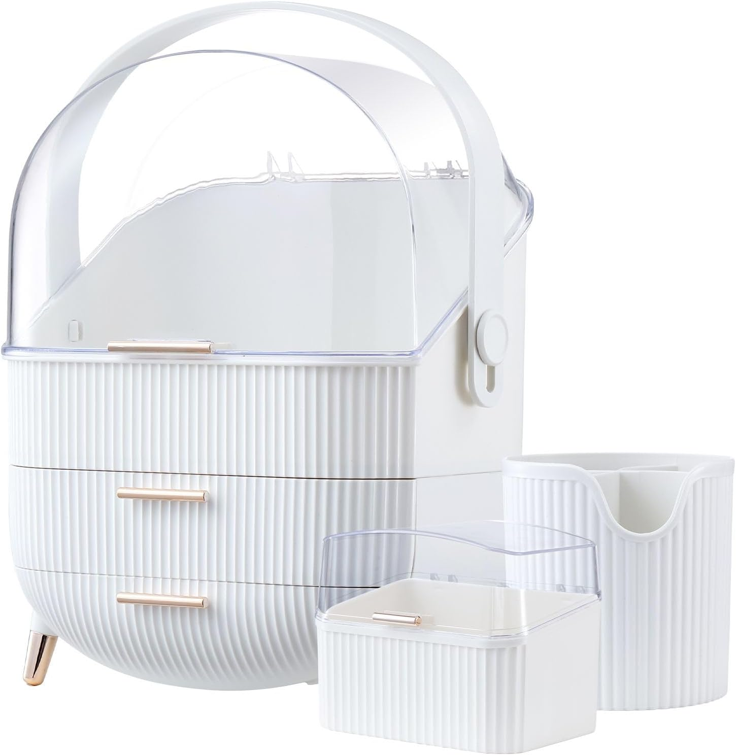 Maxkon Makeup Organizer Drawer Storage Drawer Case, Portable Jewellery Box Stand Brush Holder for Cosmetic Lipstick Skincare Display