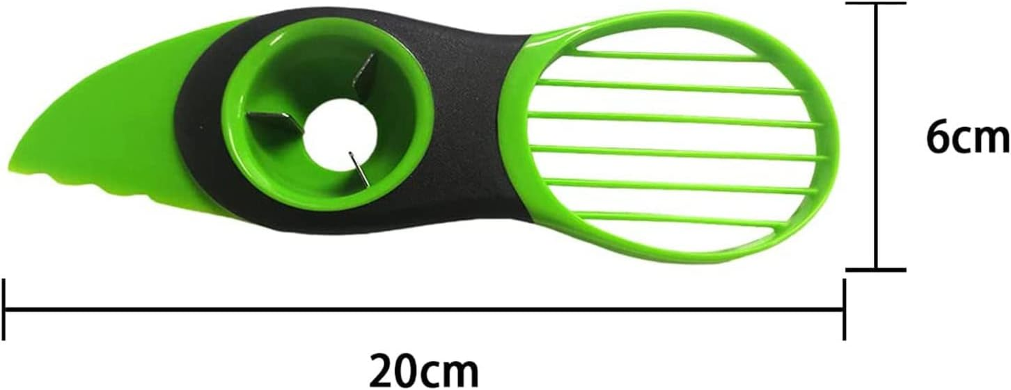 Avocado Cutter, Avocado Cutter 3 in 1, Shea Corer Butter Fruit Peeler Cutter Pulp Separator Plastic Knife Kitchen Vegetable Tools Kitchen Gadgets (Green) image number 6
