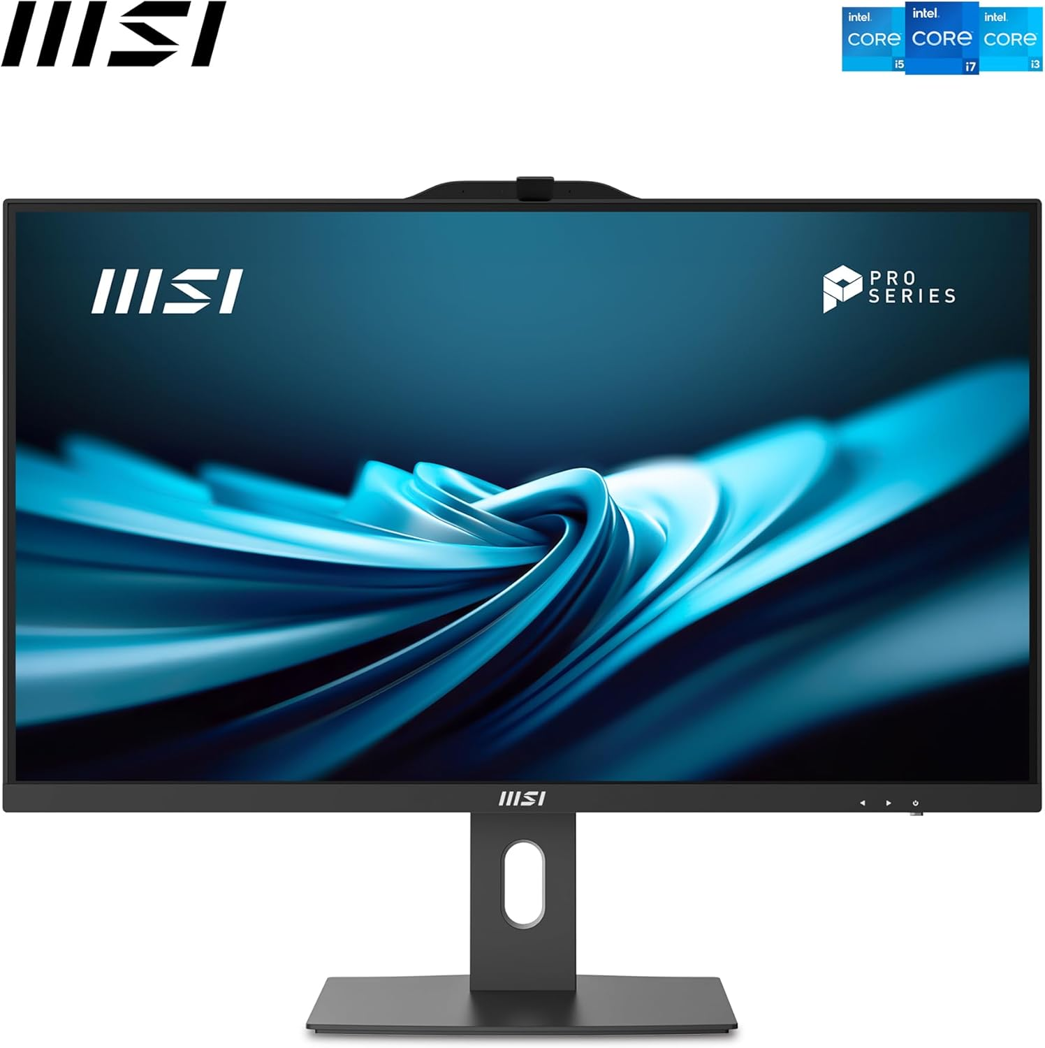 MSI PRO AP272P 14M-491AU 27" All in One Desktop PC, FHD, IPS, Intel Core I5-14400, 16GB DDR5 RAM, 512GB M.2 SSD, WIFI6E BT5.3, Win 11 Home, Webcam, Height Adjustable, Wireless KBM, White image number 2
