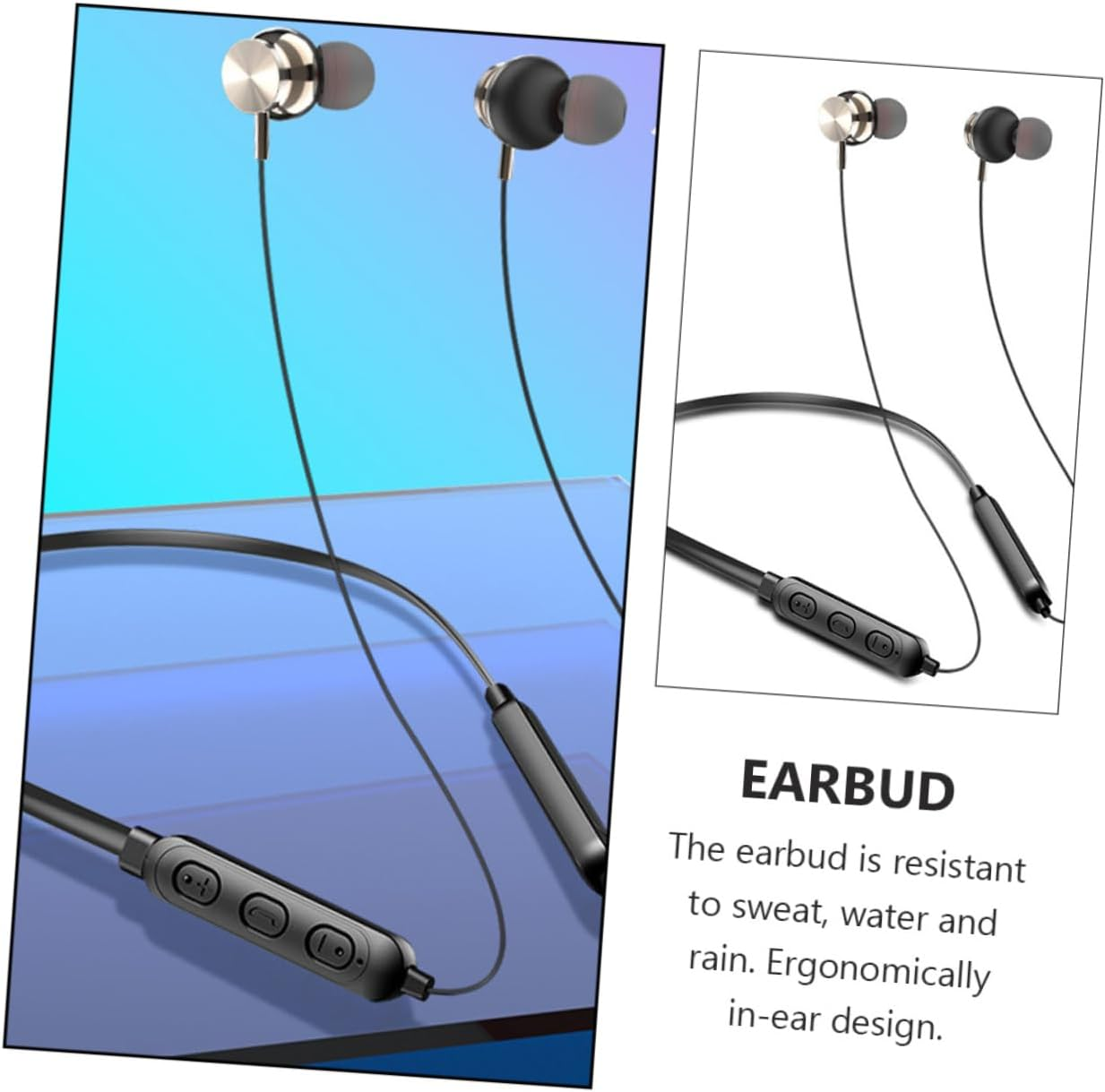 CIYODO Neck-Mounted Headphones Wireless Stereo Earbuds for Running Sports Magnetic Design Lightweight and Comfortable Fit