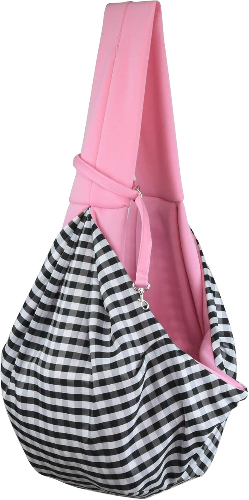 Dog and Cat Sling Carrier Little Pet Carrier Shoulder Crossbody Pet Slings for Outdoor Traveling Subway (Pink) - Pink image number 6