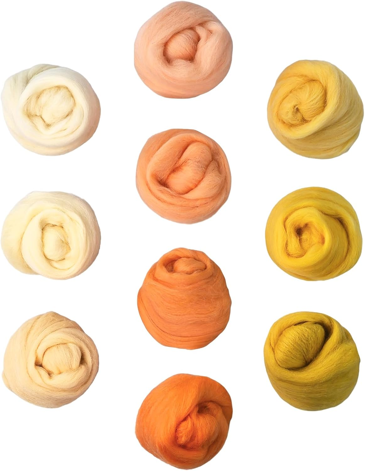 10 Colors Fiber Wool, Needle Felting Wool Roving Spinning Wool Roving Yarn Needle Felting Hand Spinning for DIY Craft Supplies (Red)