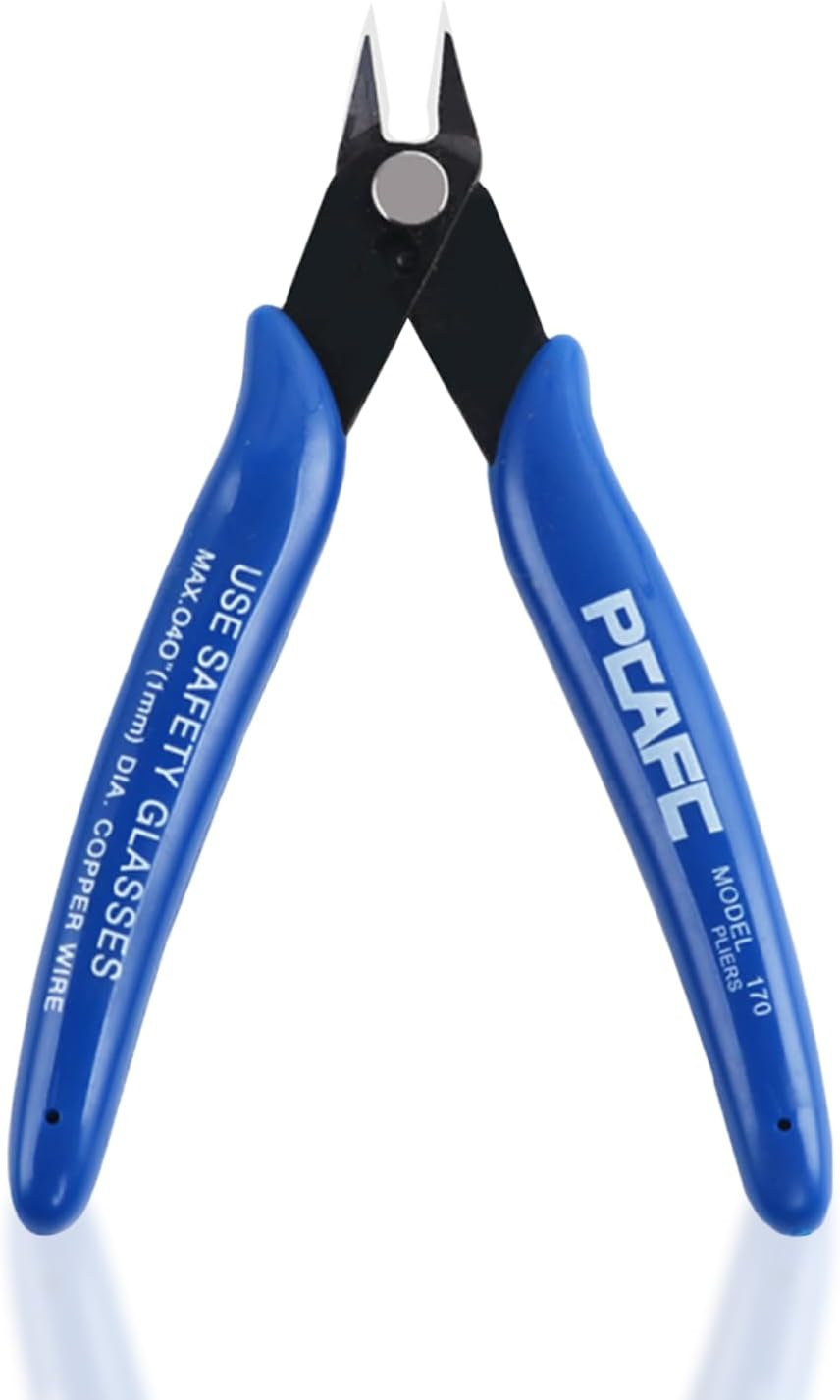 Flush Cutters - Flush Cut Side Cutter Pliers & Precision Wire Snips for Jewelry, Electronics & Crafts | Mini 170 Model with Spring-Loaded Design, Carbon Steel Blades image number 3