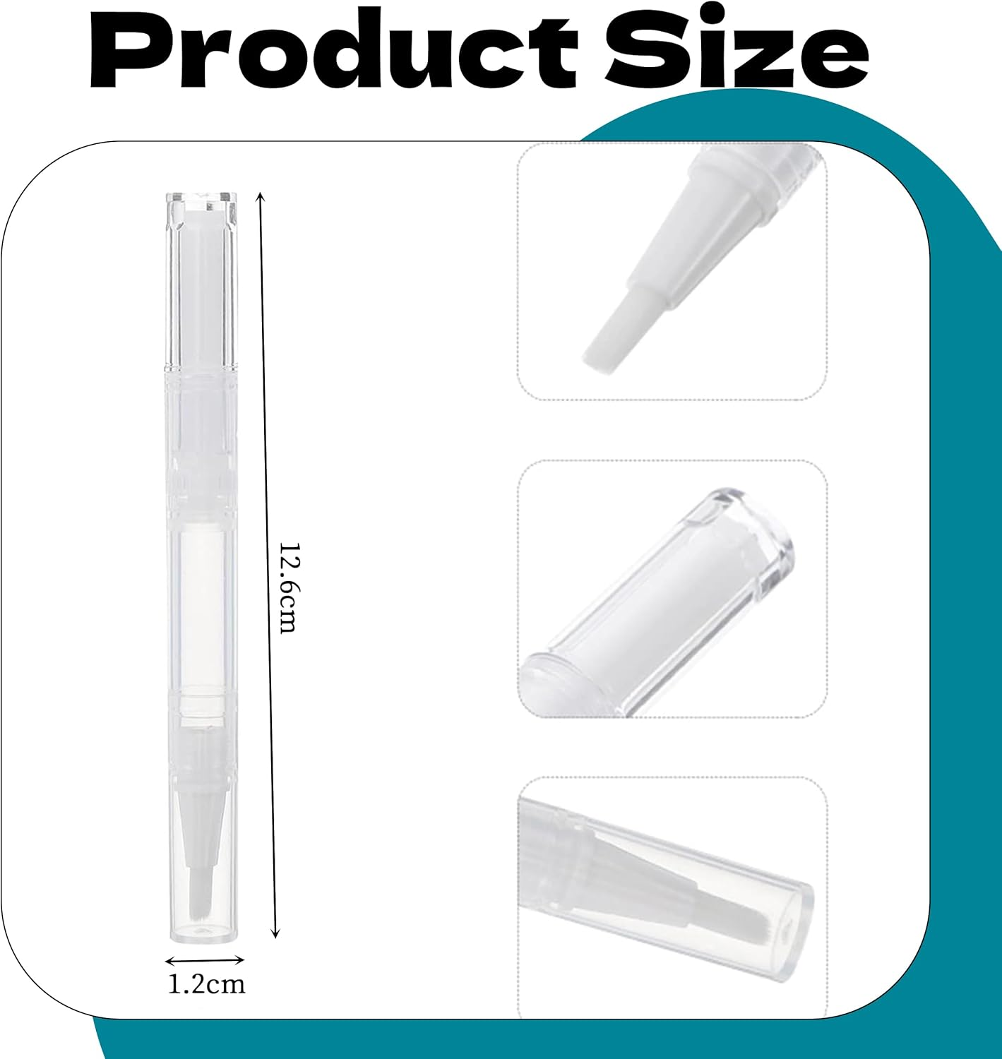 Zhooooonglf Transparent Twist Pens Empty with Brush 6Pcs 5Ml Cuticle Oil Bottles,Cuticle Oil Pen Nail Oil Pen Brush Cosmetic Lip Gloss Container Applicators image number 2