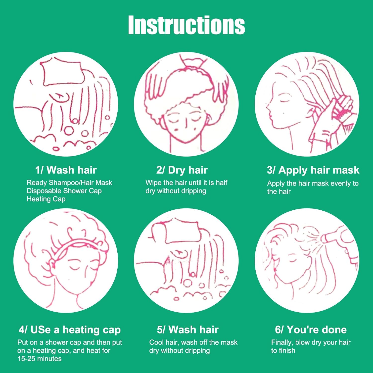 3 Levels Hat for Hair Care, Electric Heat Treatment for Hair, Thermal Hair Cap, Steam Treatment Hair Cap for Home Thermal Hair image number 2