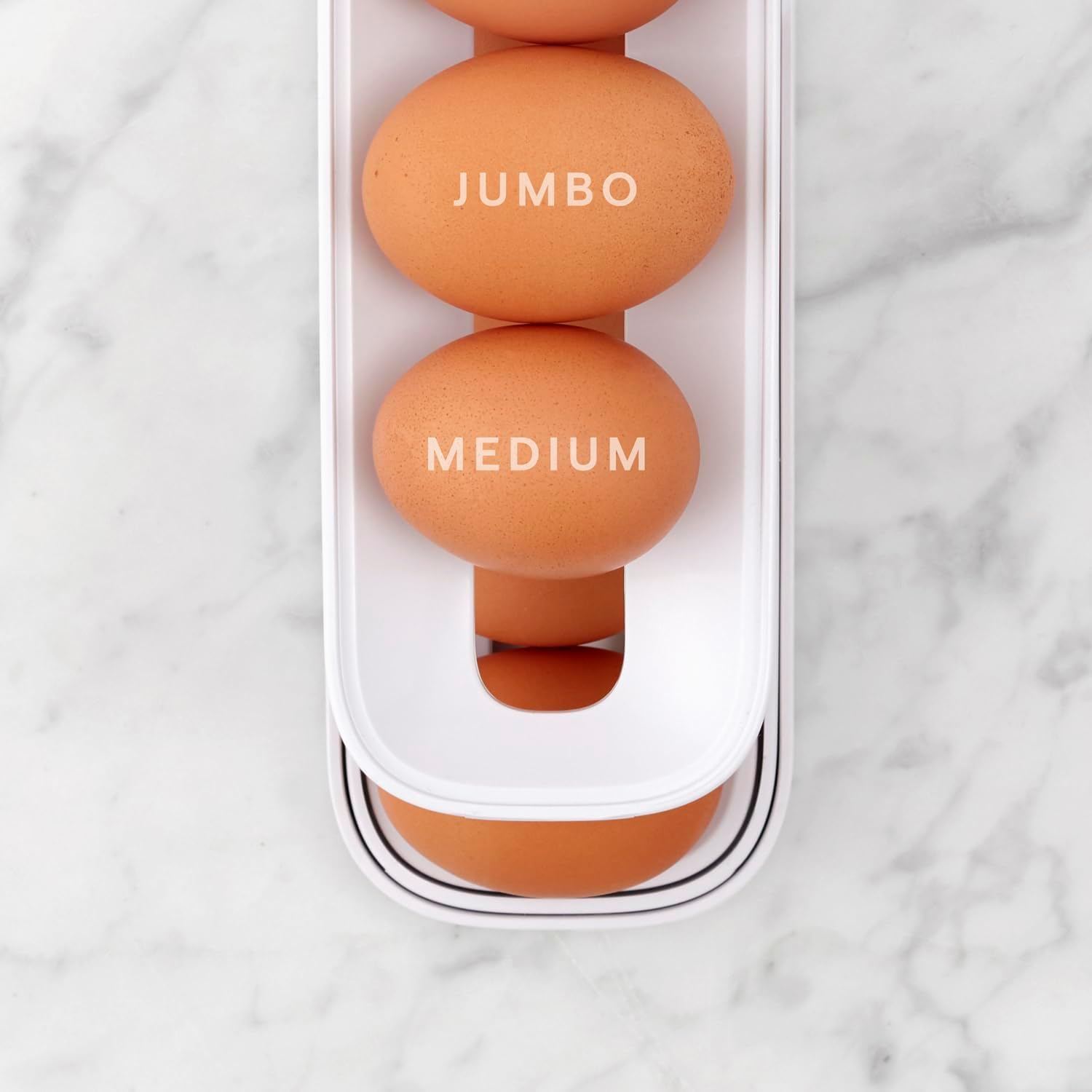 Youcopia Rolldown&trade; Egg Dispenser, Space-Saving Rolling Eggs Dispenser and Organizer for Refrigerator Storage image number 6