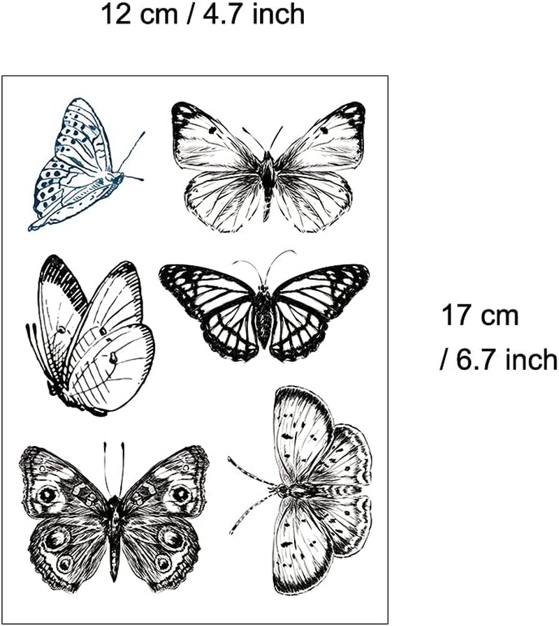 Everjoy Realistic Black Butterfly Temporary Tattoo Stickers - Waterproof Fake Tattoos, Party Favors, Themed Decorations and Gifts for Women image number 5