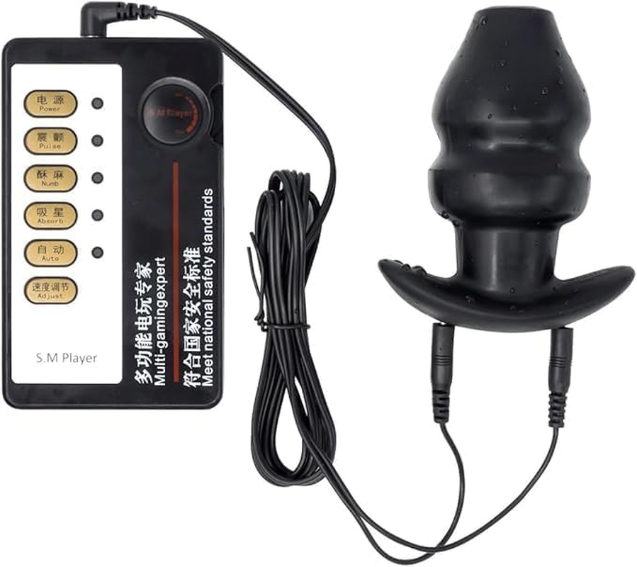 Electric Shock Soft Silicone Plug Butt Plug, E-Stim Anus Mas-Sager, Multi-Frequency Electric Stim-Ulation Anal Plug Dilator, Electric Shock Butt Plug Vibrators SM Sex Toy for Men image number 3