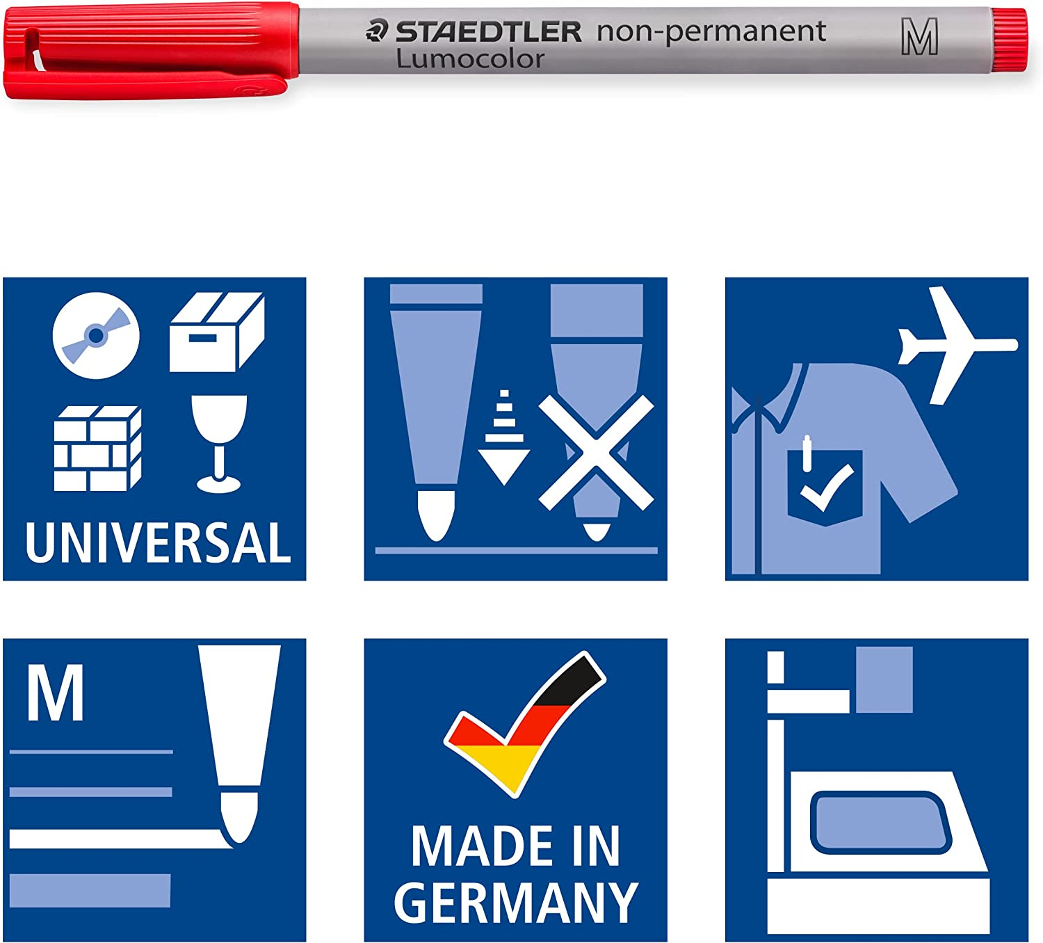 Staedtler Universal Pen Lumocolor Non-P M 4 Piece (315 WP4) image number 4