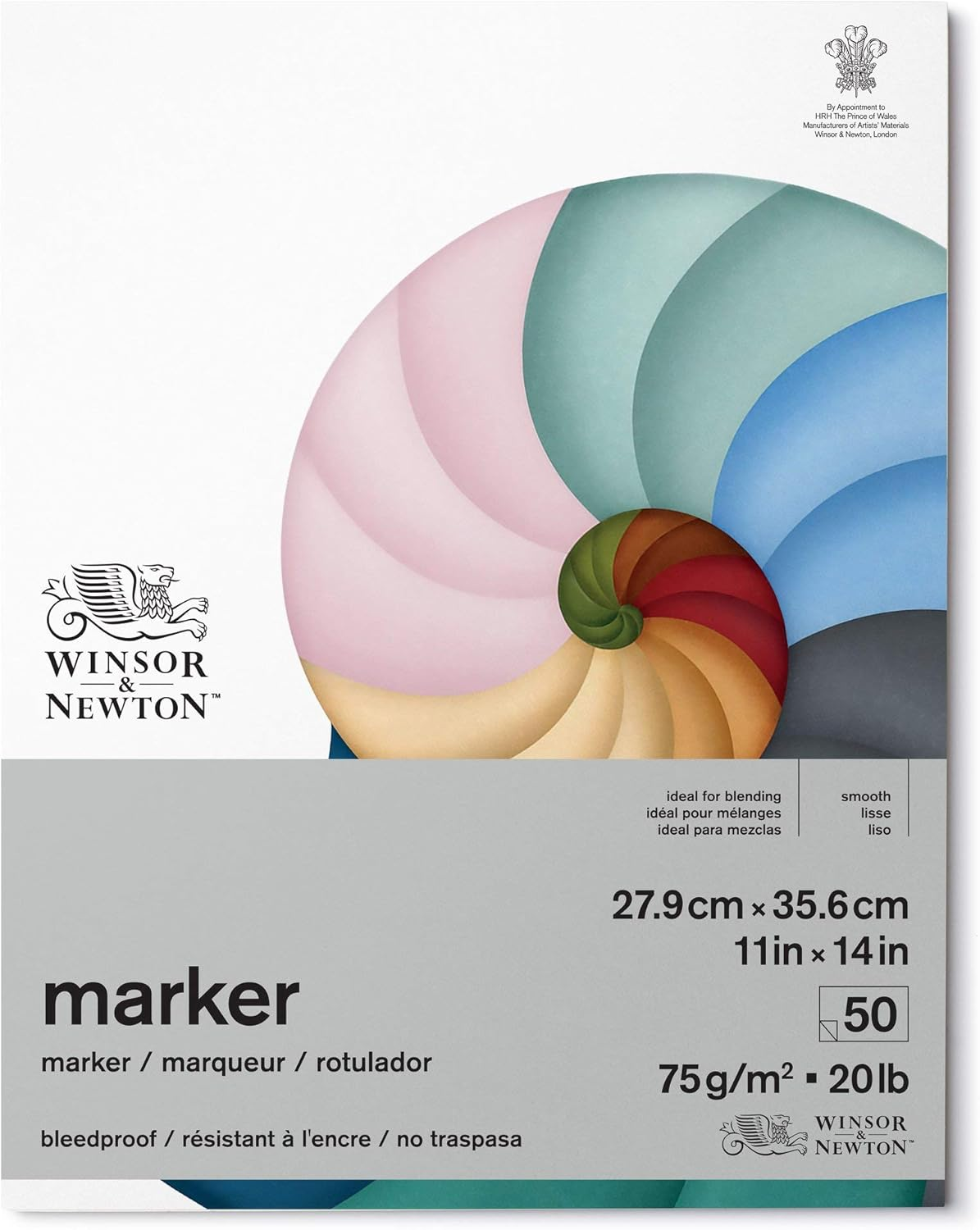 Winsor & Newton 6002007 Marker Paper, White, 27.9 X 35.6 Cm, 50 Sheets Pad, 75 G/M&sup2; image number 4