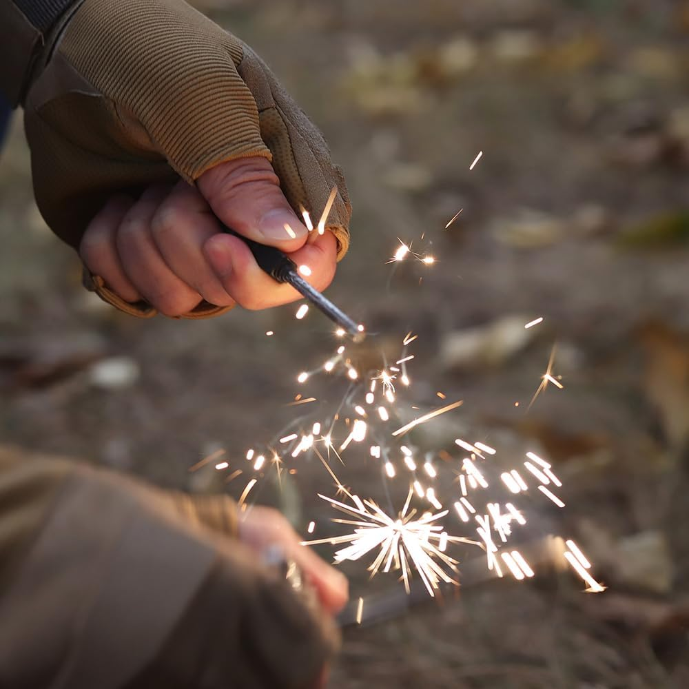 ROXON S803E Elite Flash Multitool with Strong Pliers, Flint Rod, Full-Size Lockable Blades for Outdoor Essential Survival Tool (D2 Blade)