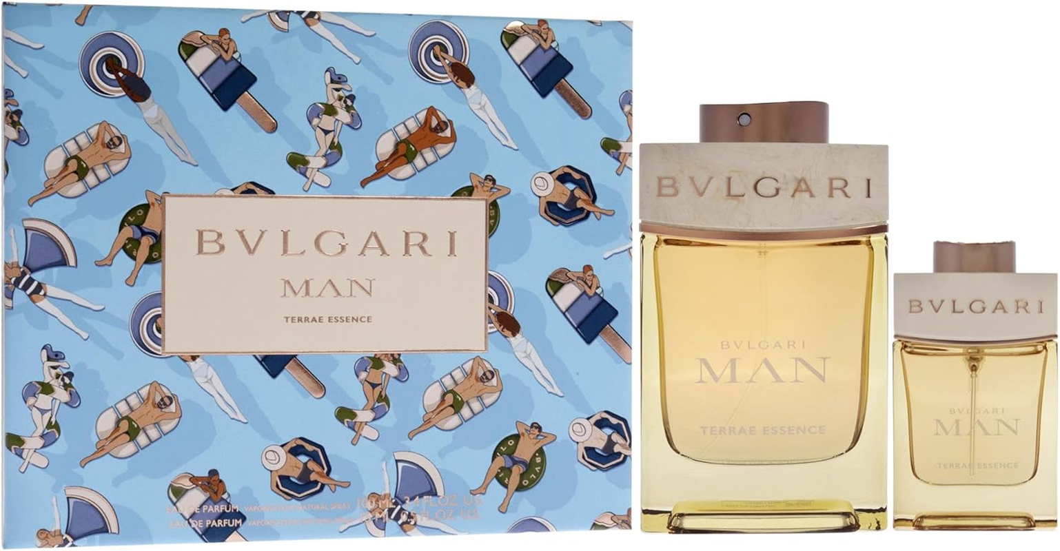 Bvlgari Man Terrae Essence by Bvlgari for Men - 2 Pc Gift Set 3.4Oz EDP Spray, 0.5Oz EDP Spray