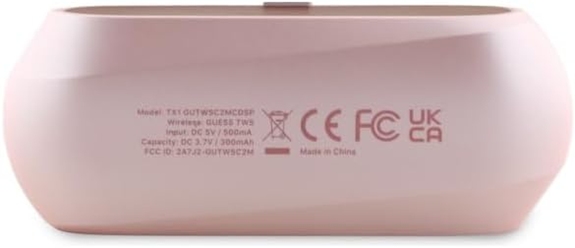 CG Mobile Guess Bluetooth Headphones TWS + Elongated Metallic Logo Print Pink image number 2