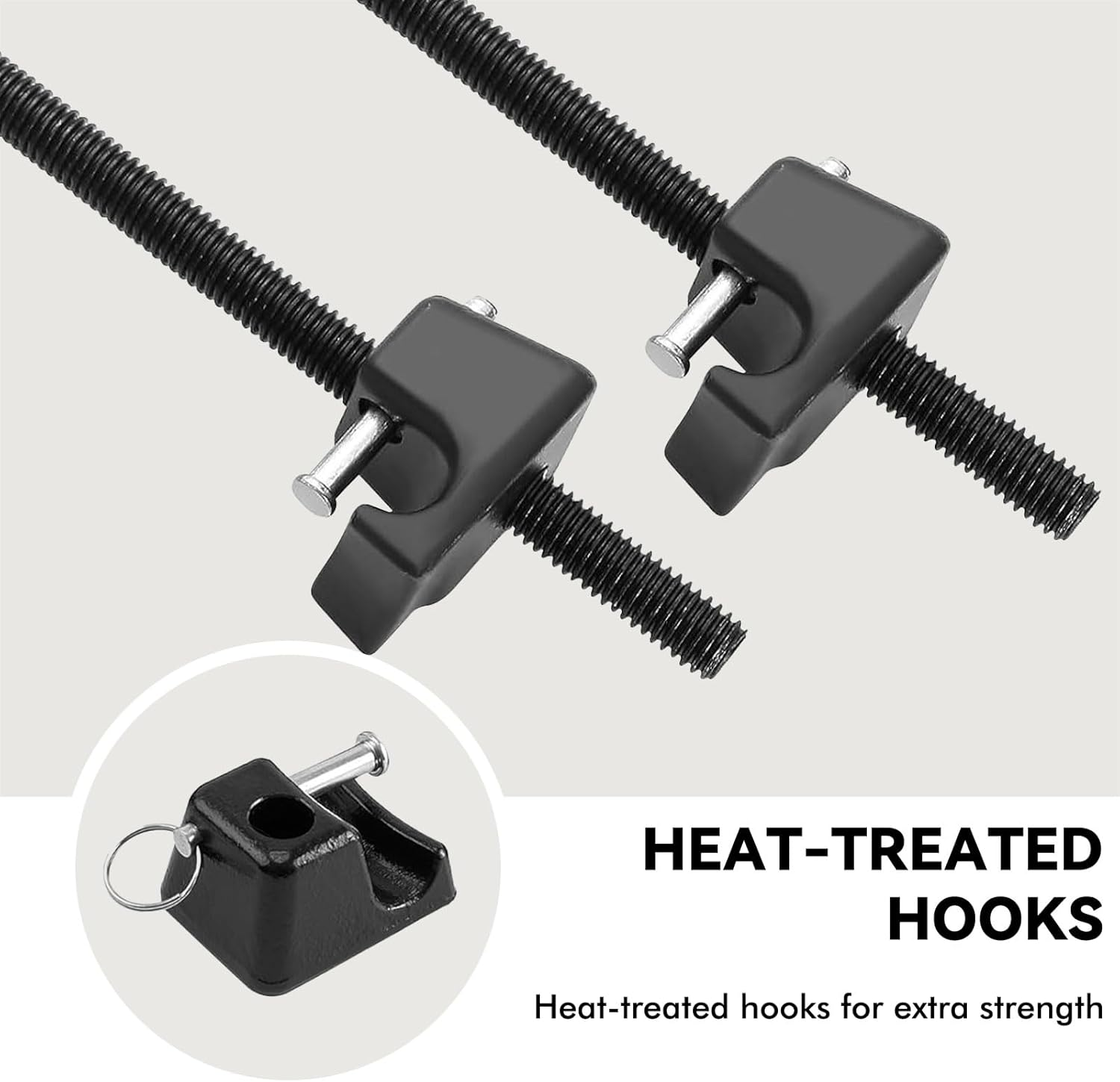 Coil Spring Compressor Tool Kit, 2-Pack Macpherson Strut Spring Compressor Set with Heat-Treated Hooks, 1/2" Square Drive & 22Mm Hex Compatible, 10.5" Range, for Shock Absorber & Strut Replacement image number 2