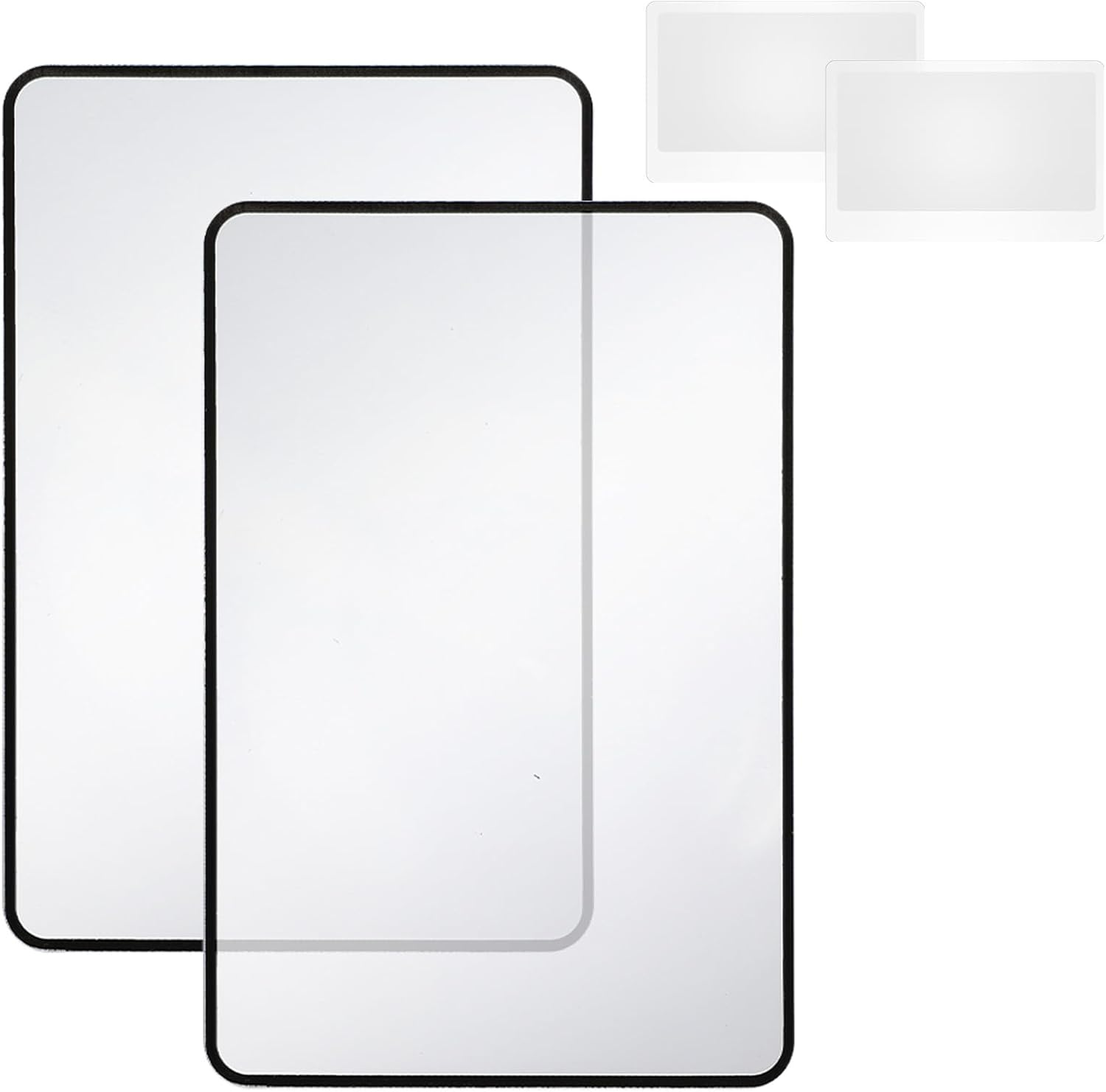 4Pcs Page Magnifying Sheet 3X Lightweight Optical Plastic Glass, Reading Magnifier with Handy Card Size Magnifier Lenses, Fresnel Lens for Seniors Reading Maps Books Bible Magazines image number 6