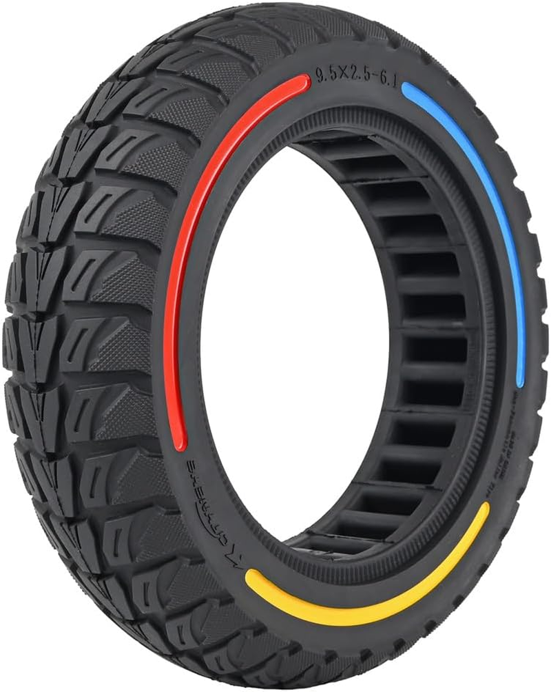 9.5X2.5-6.1 Off-Road Solid Tire Replacement for NIU Kqi3 Pro/Max/Sport Scooter - Puncture-Free, Hassle-Free Maintenance - Anti-Skid, Shockproof 9.5 X 2.50 Inch Tubeless Tire