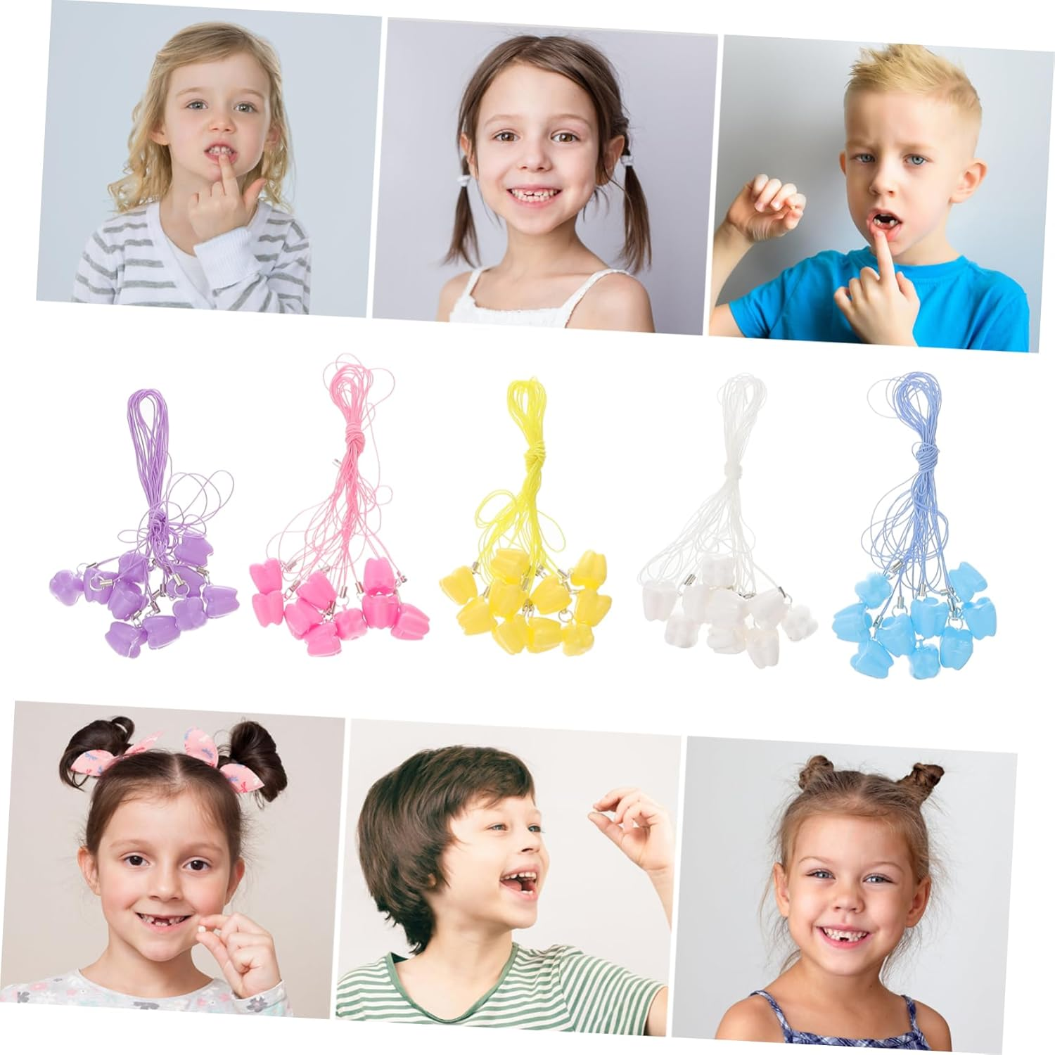 HANABASS 50Pcs Baby Keepsake Tooth Organizer Storage Box for Boys and Girls Small Tooth Storage Case for Collecting Random Color