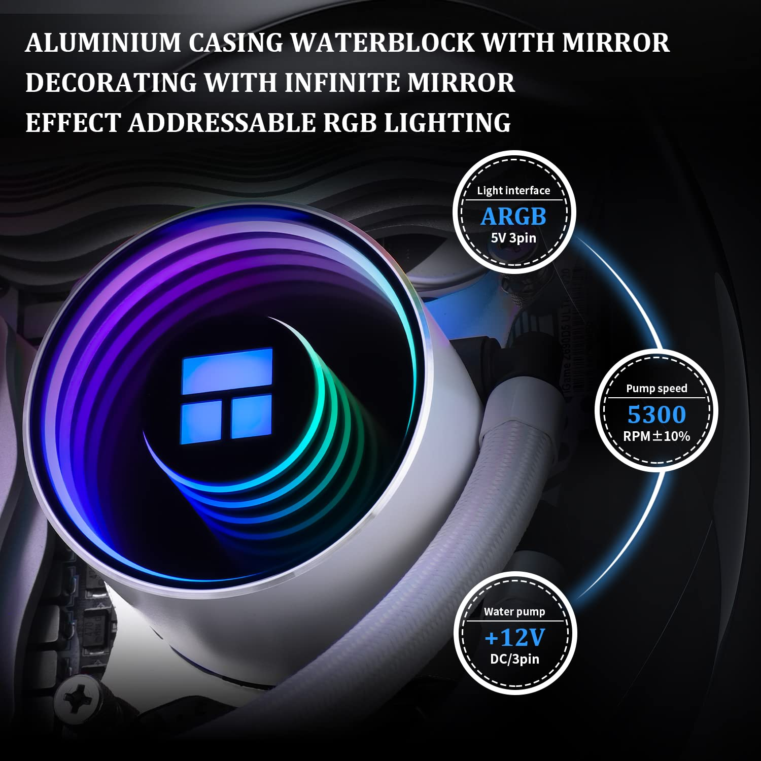 Thermalright Frozen Notte 360 White ARGB V2 Water Cooling CPU Cooler, 360 Specification CPU Liquid Cooler,3 PWM Fans ARGB, Suitable for AMD:AM4/AM5, Intel LGA 1851/1700/115X/1200/2011 image number 2