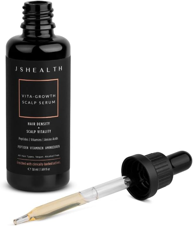 Jshealth Vitamins Vita-Growth Scalp Serum | Hair Growth Serum for Scalp Health | Reduces Hair Loss | Increases Hair Density | Rebalances Scalp Microbiome | 50 Ml