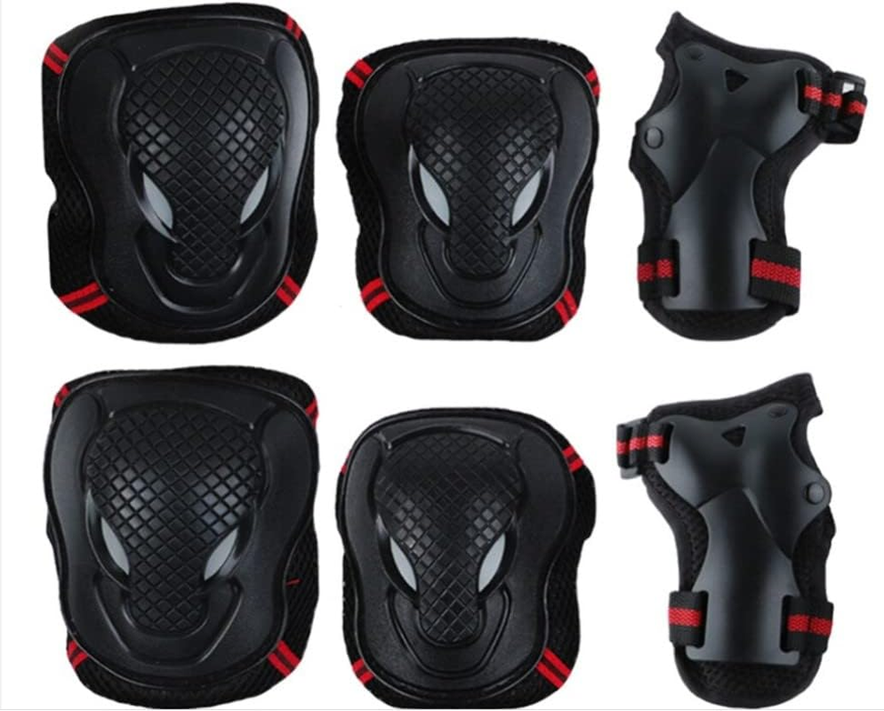 6 Pcs Skating Protection Equipment Set Elbow Pads Bike Skate Knee Pad Adults Kid Skate Gear 3 Pack Protective Gear image number 4