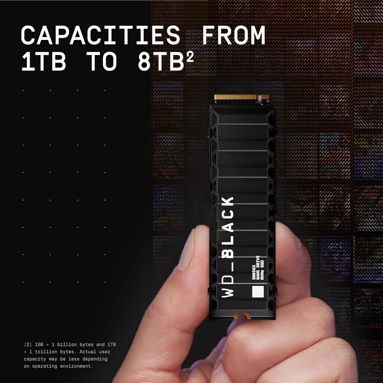 Wd_Black SN850X Nvme SSD with Heatsink 4 TB Internal SSD (Gaming Memory, Pcie Gen4 Technology, Read 7.3 Mb/S, Write 6600 Mb/S) Black image number 1