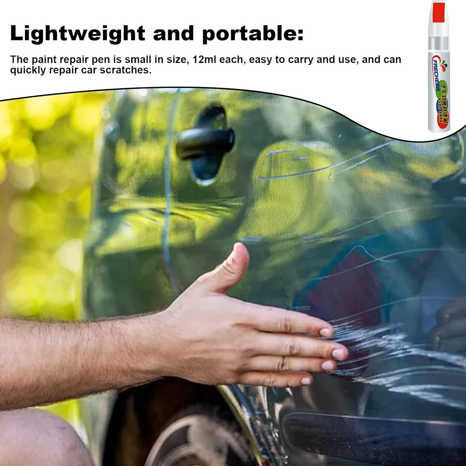 Car Touch up Paint | 12Ml Car Paint Scratches Removing | Quick and Easy Automotive Scratches Maintenance for Trucks, Off-Road Vehicle, SUV image number 6