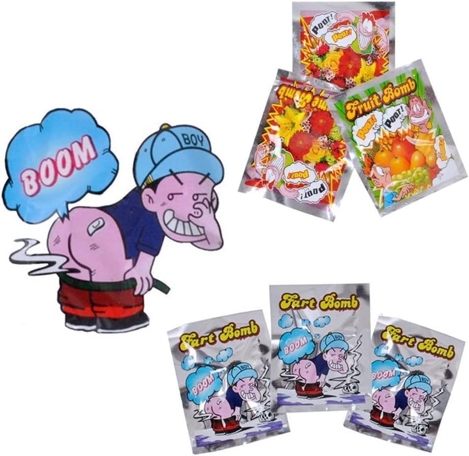 Tozlu 10Pcs New Funny Shock Toys Explosion Smelly Package the Whole People Toy Stink Fart Packages Odor Clever Fashion image number 2