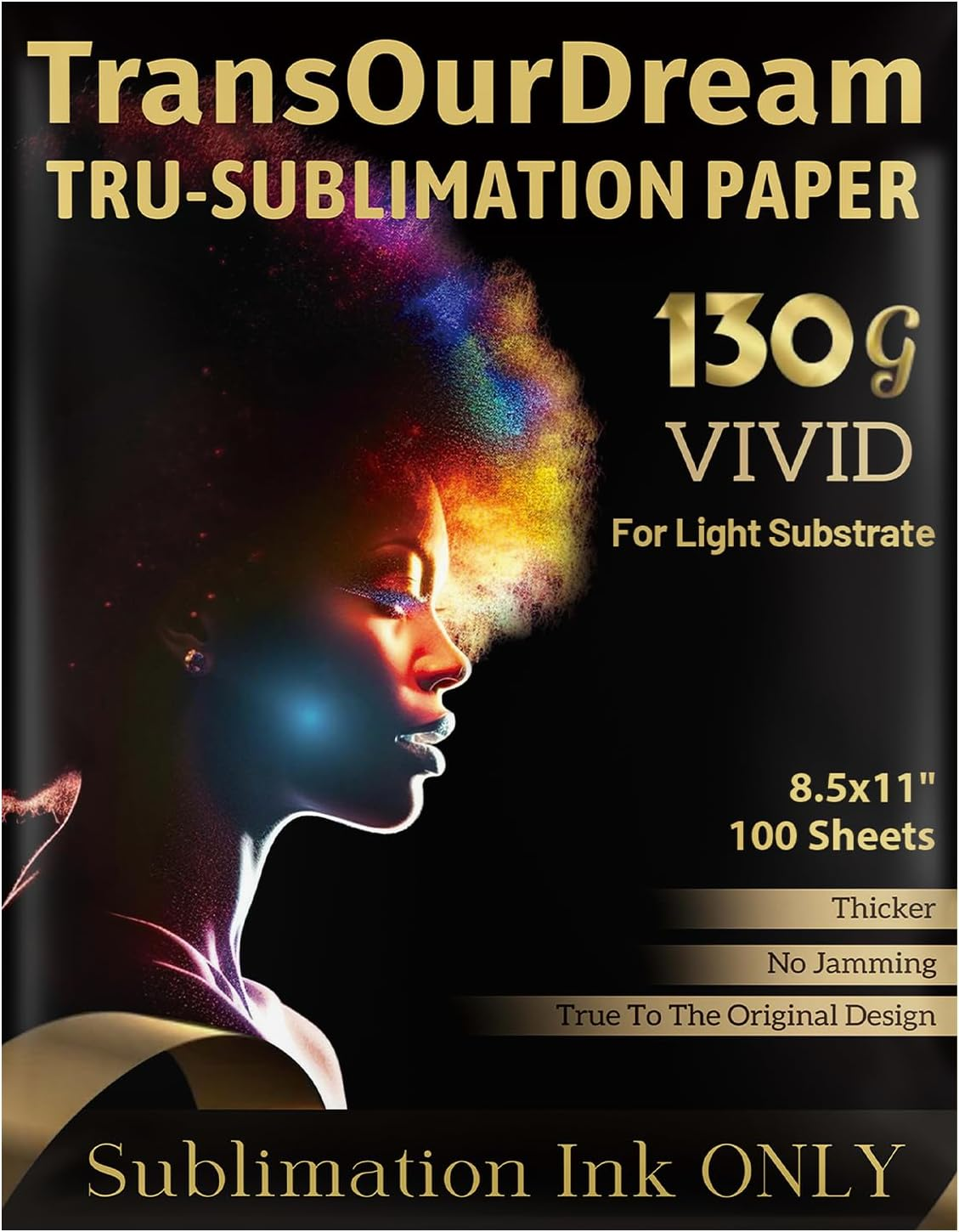 Transourdream 130G Tru-Sublimation Paper 8.5X11 100 Sheets, Work with Inkjet Printers, Sublimation Heat Transfer Paper for T Shirts Mugs and Sublimation Blanks, Only Compatible with Sublimation Ink image number 4