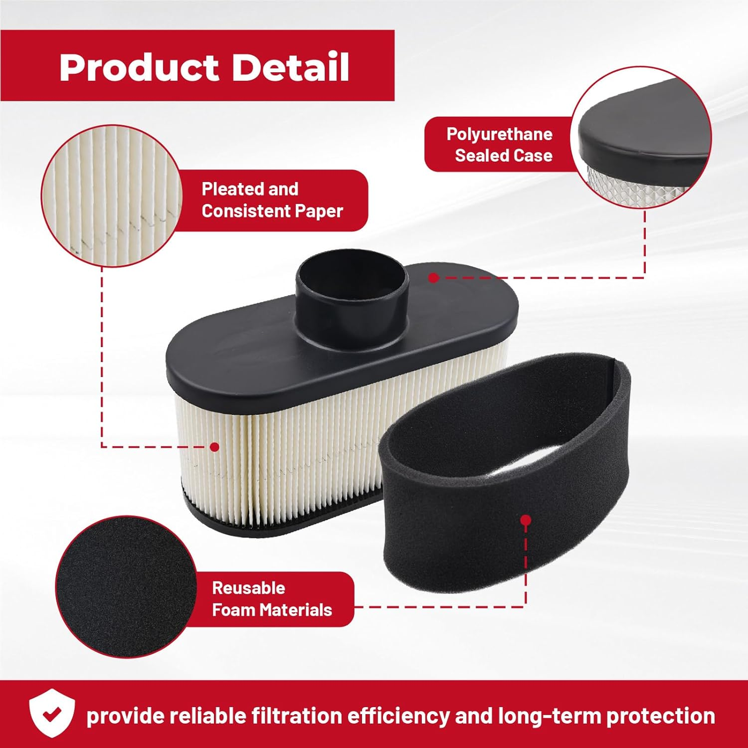 FR691V Tune up Kits 11013-0752 Air Filter for Kawasaki FR691V FR730V FR651V FS481V FS541V FS600V FS651V FS691V FS730V 4-Stroke Engine Lawn Mower