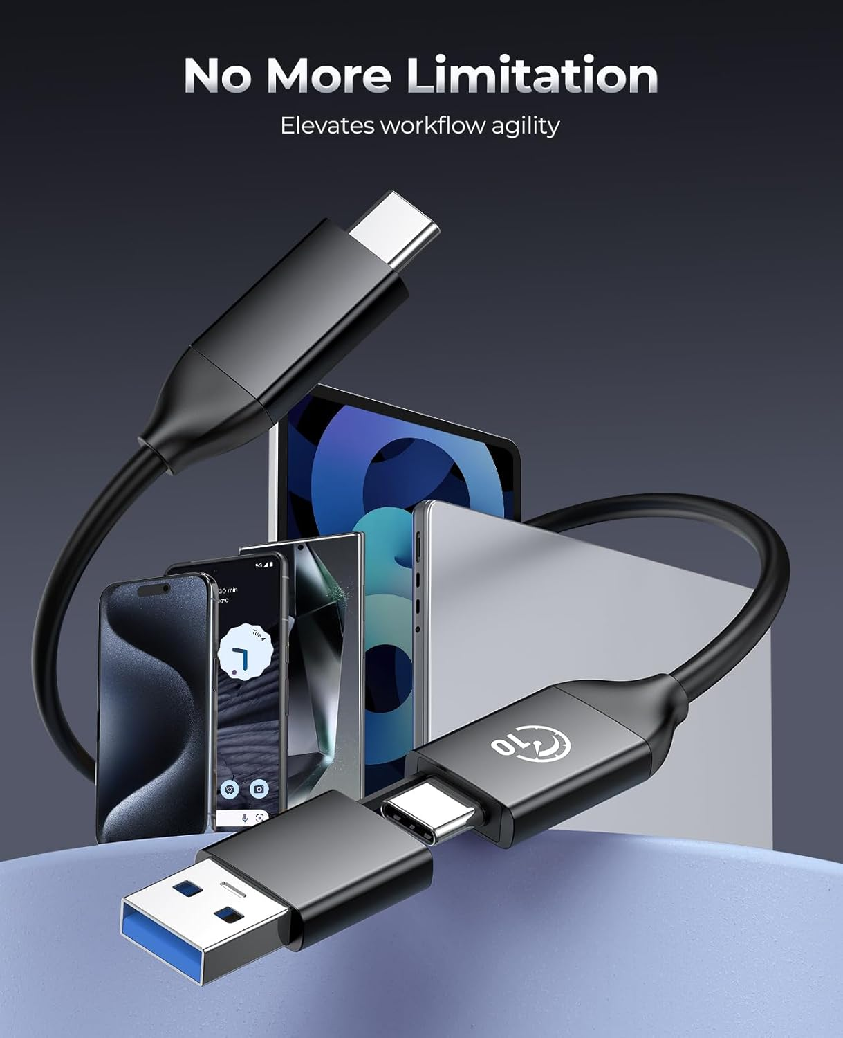 ORICO 2 TB External SSD with 2 in 1 USB C Cable, External Hard Drive SSD USB 3.2 Gen 1 up to 460 Mb/S, Portable SSD for USB-C Smartphone, PC, Tablet, Labtop - M25PRO