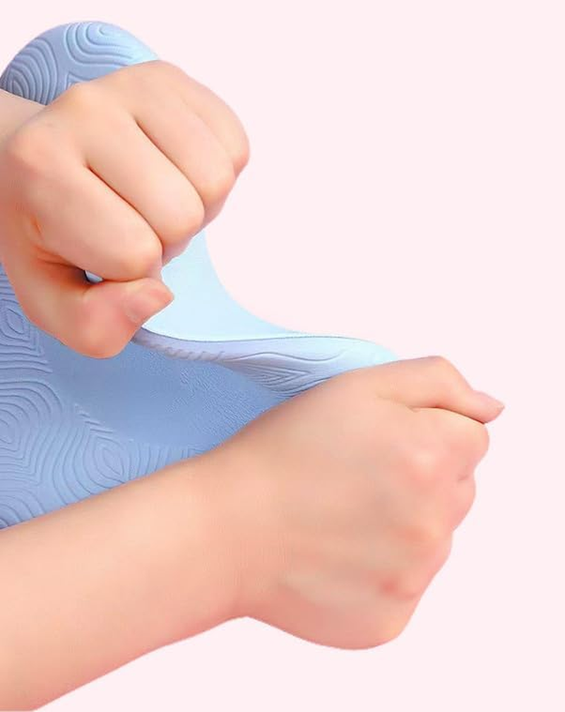 Yoga Knee Pad Cushion, Extra Thick Foam Support, Blue, 2-Pack image number 3