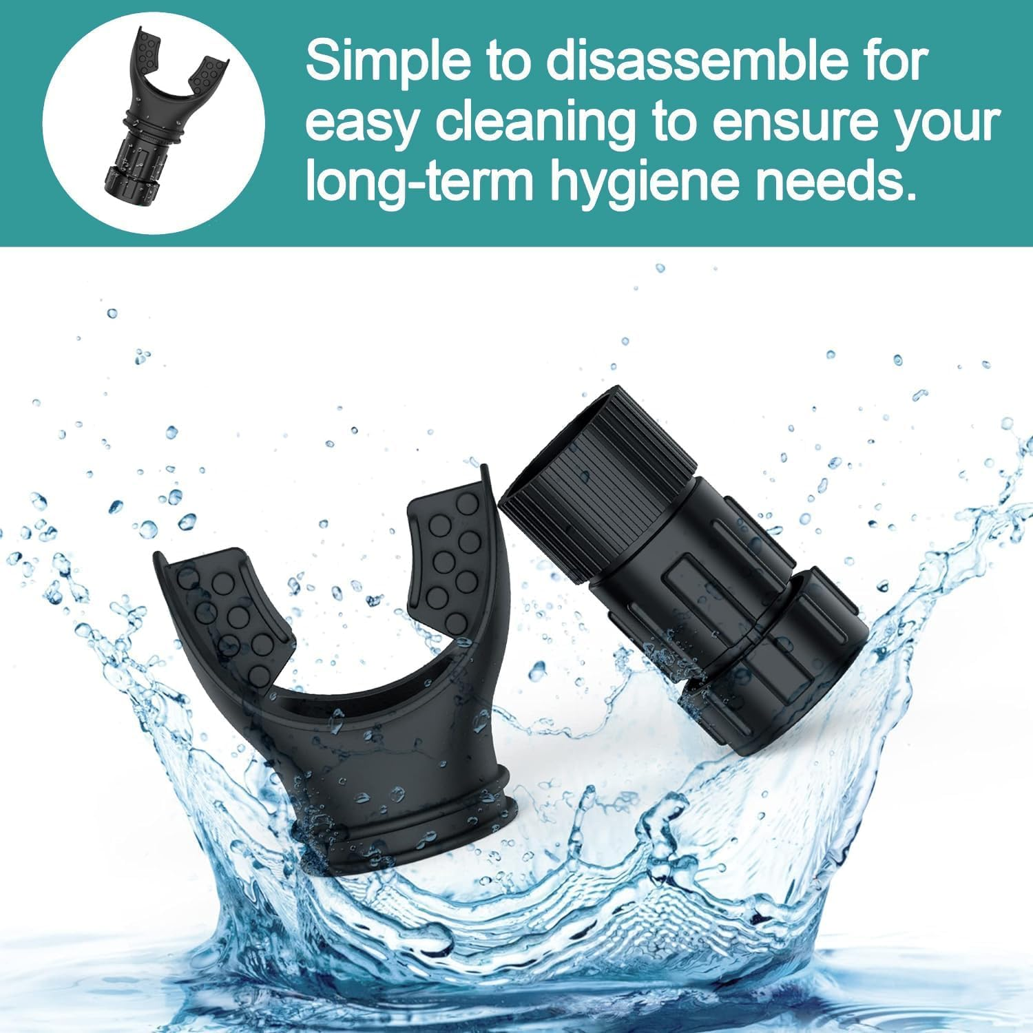 Airvantage Natural Breathing Exerciser Trainer for Drug-Free Respiratory Therapy │ Breathe Easier with Stronger Lungs │ Guided Ebook Included (Black) image number 1