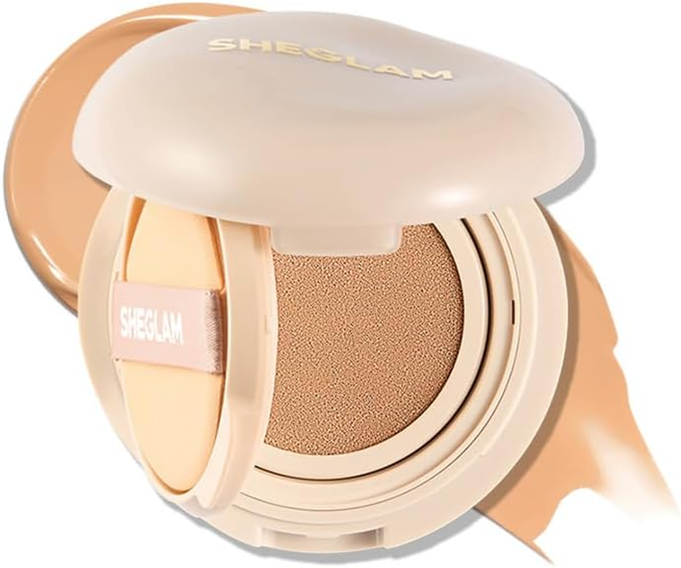 SHEGLAM Lock & Go Long-Lasting Cushion Foundation Soft Matte Weightless Waterproof for Flawless Base Makeup-Warm Vanilla image number 1