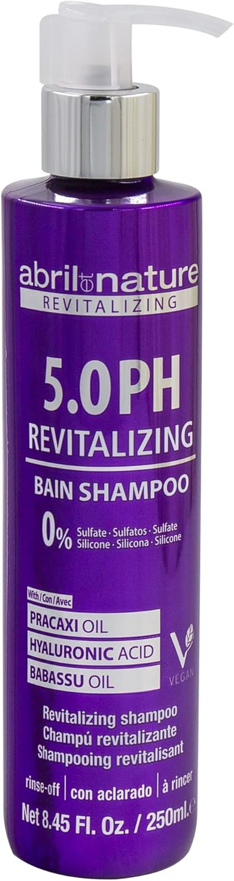 Abril Et Nature - Professional Shampoo 5.0 PH Revitalizing - Protects and Maintains Colour - Long Lasting - Sulphates and Paraben Free - Professional Hairdressing Treatment - More Shine - 250 Ml image number 1