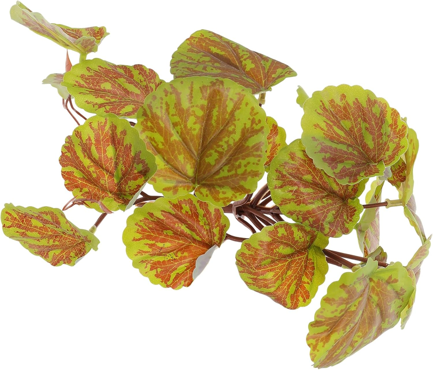 WOONEKY Artificial Aquarium Plant Lifelike Reptile Terrarium Decor with Begonia Leaves Stable Vibrant Plastic Fish Tank Plant for Reptile Tanks and Aquatic Landscapes image number 2