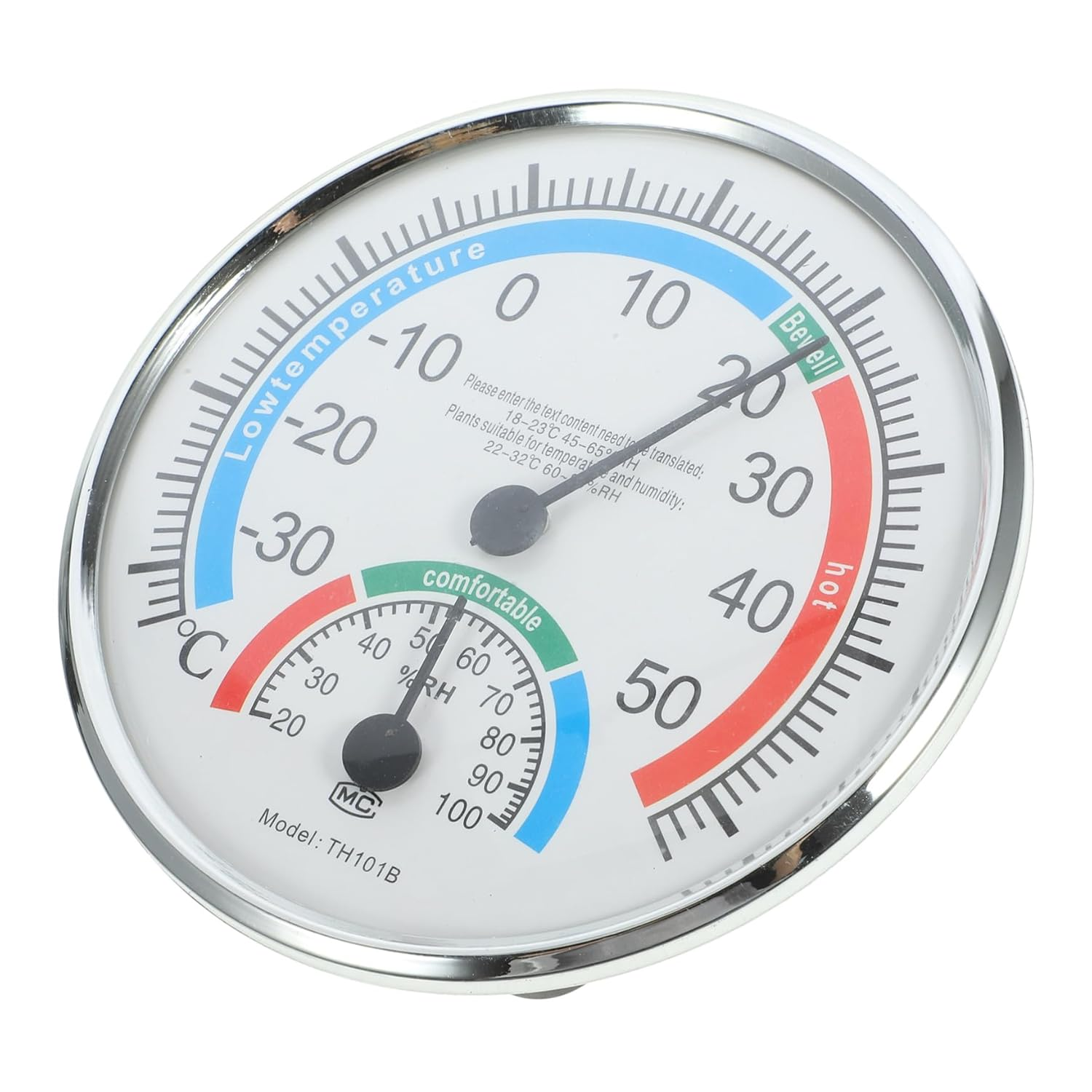 Hanging Indoor Outdoor Thermometer Hygrometer with Clear Background Practical Temperature Humidity Gauge for Home Workshop Easy Wall Installation image number 5