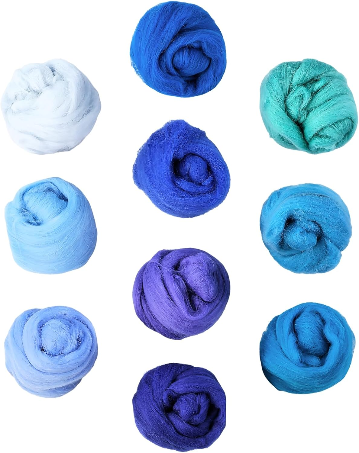 10 Colors Fiber Wool, Needle Felting Wool Roving Spinning Wool Roving Yarn Needle Felting Hand Spinning for DIY Craft Supplies (Red)