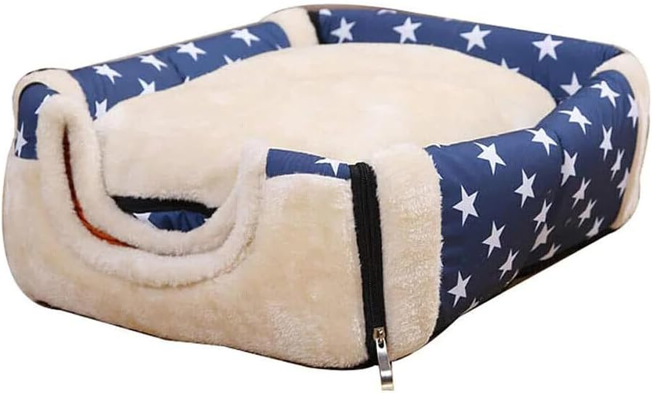Salesbay Pet Dog House Kennel Soft Igloo Cave Cat Puppy Bed Doggy Warm Cushion Fold image number 4
