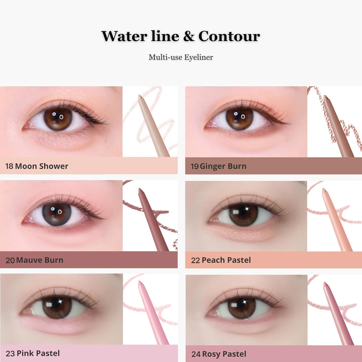 BBIA Last Auto Gel Eyeliner 17 Color &ndash; Multi-Use Longwear & Waterproof Mechanical Eye Liner Easy Drawing with Smooth Texture Smudge-Resistant Shadow & Glitter Vegan Korea Eye Makeup (04 MELLOW BROWN) image number 6