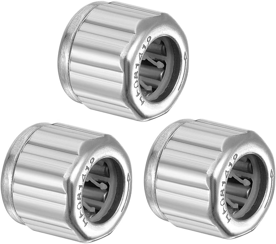 Uxcell Needle Roller Bearings, One Way Bearing, 8Mm Bore 14Mm OD 12Mm Width 3Pcs