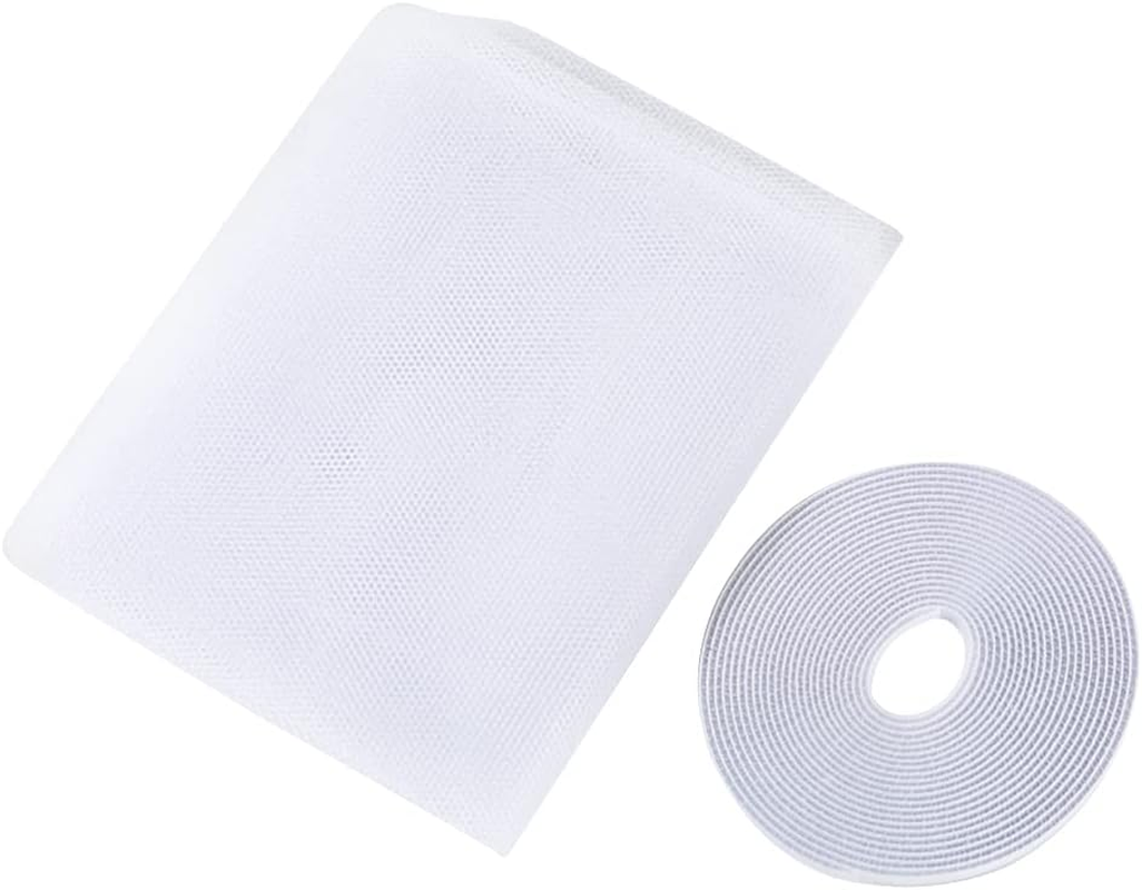 2X Insect Fly Mosquito Cover Screen Window Netting Mesh Kit Wasp Net Curtain Bug Black -1.3M X1.5M