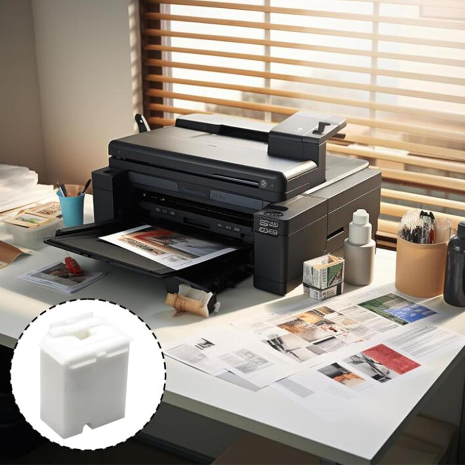 2-Pack Waste Ink Pad Replacement for EPSON Ecotank ET-2800, ET-2803, ET-4800, ET-2400, ET-2720, ET-4700, ET-2711, L3110, L3250, L3150, L3210 Printers - Absorbent Sponge Design image number 1