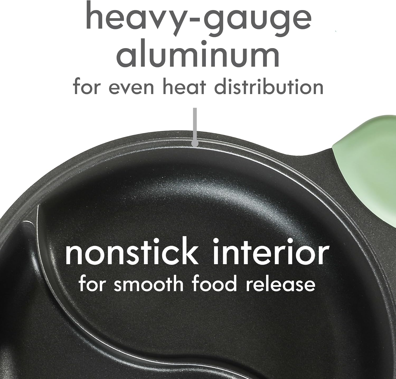 Kenmore Theodore 6.5 QT Cast Aluminum Everyday Pan Hot Pot W/Dividers, Nonstick Interior, and Lid image number 5