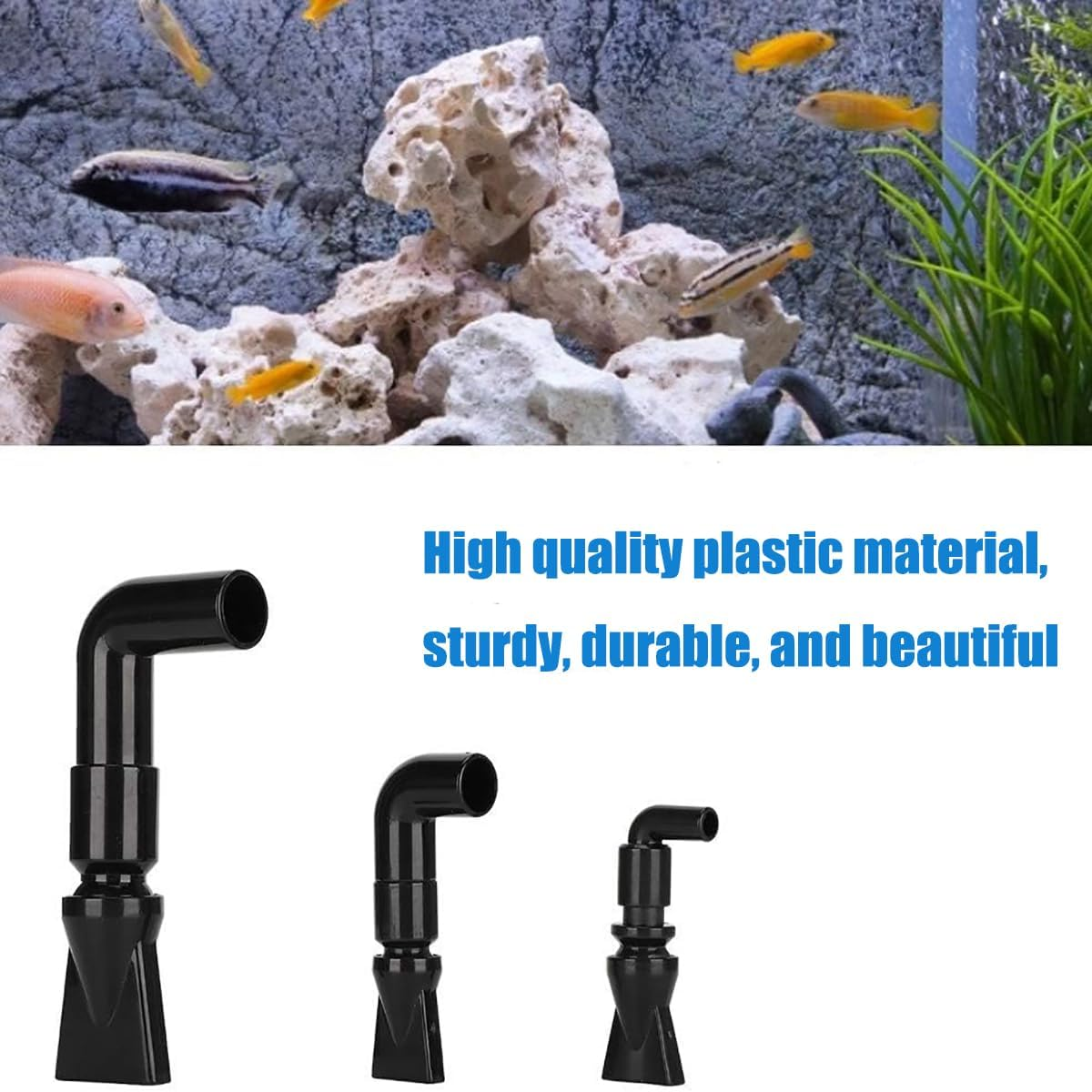 3 Pcs Aquarium Water Outlet Duckbill Plastic 360&deg; Adjustable Fish Tank Rotating Water Outlet Aquarium Outlet Nozzle Joint Tank Water Outlet Tube Fitting for Fish Tanks Water Outflow Pipe Fitting image number 4