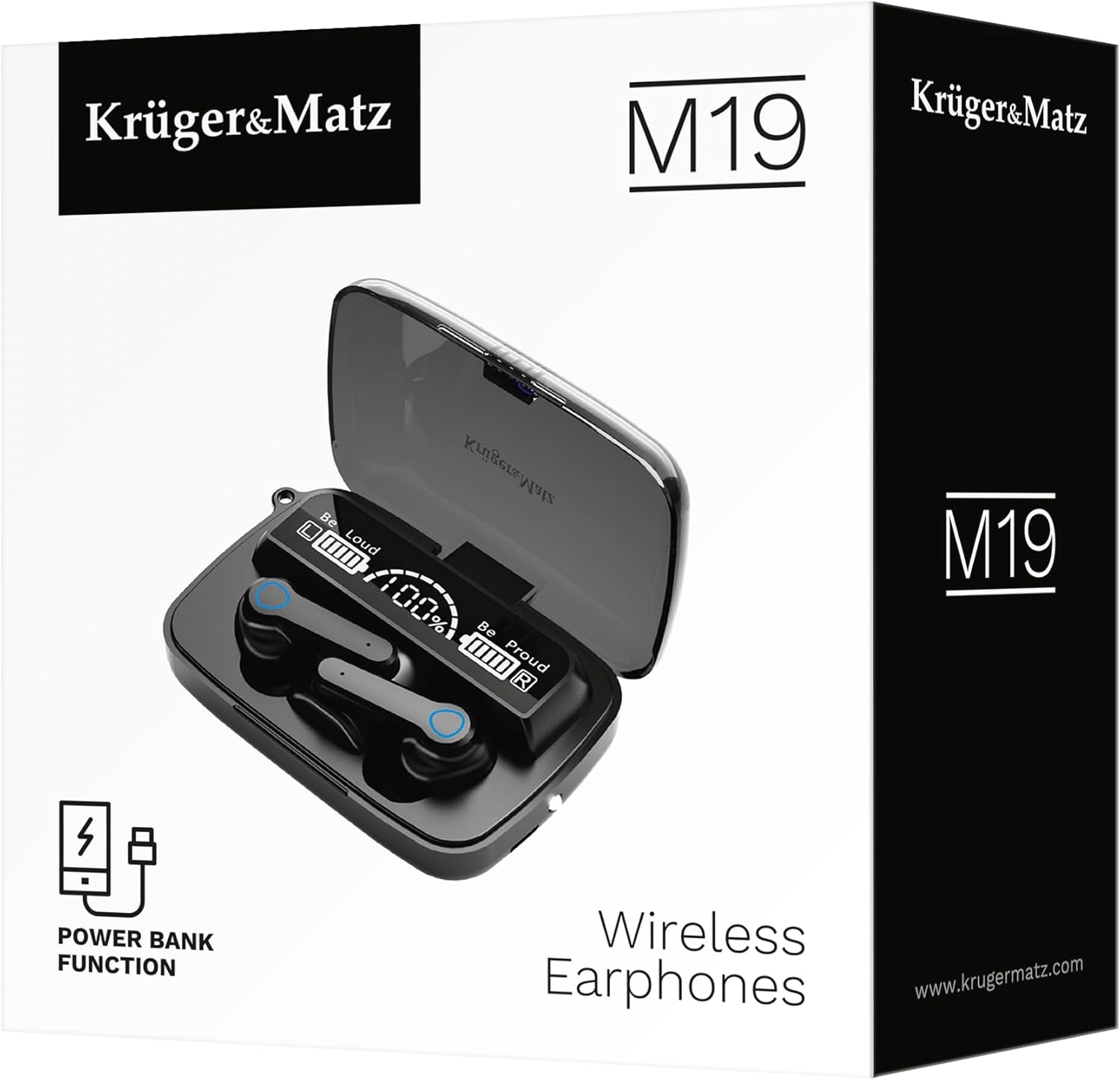 Kr&uuml;ger&Matz Wireless In-Ear Headphones M19 with Charging Cradle Protection IPX4 Bluetooth 5.3 KMPM19 image number 4